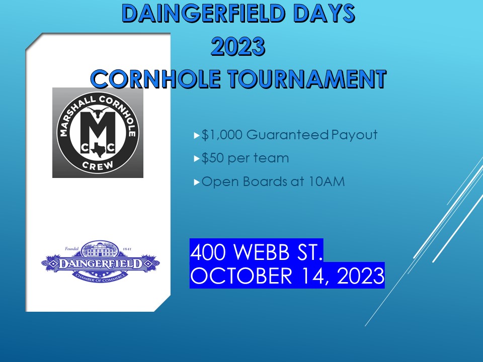 flyer with information about corn hole tournoment